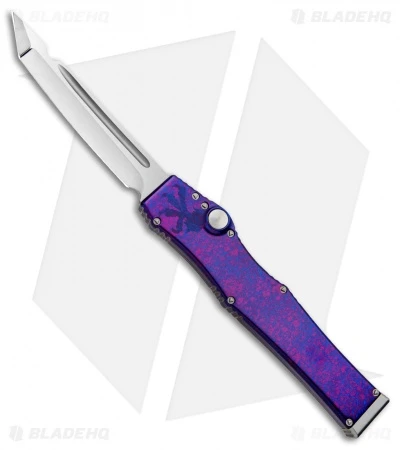 Microtech Marfione Custom Pink/Purple Splash Halo V Tanto Knife (4.6" Polished) 1 Microtech Marfione Custom Pink/Purple Splash Halo V Tanto Knife (4.6" Polished)