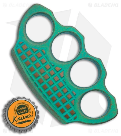 Microtech Marfione Custom Hand Tank Paperweight - Antique Green 3 Microtech Marfione Custom Hand Tank Paperweight - Antique Green - Image 3