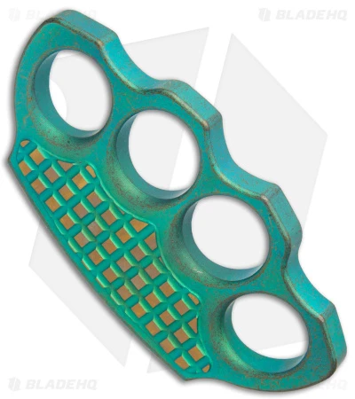 Microtech Marfione Custom Hand Tank Paperweight - Antique Green 2 Microtech Marfione Custom Hand Tank Paperweight - Antique Green - Image 2