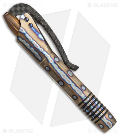 Microtech Marfione Custom Siphon II Flamed Titanium W/ LS Carbon Fiber 2 Microtech Marfione Custom Siphon II Flamed Titanium W/ LS Carbon Fiber - Image 2