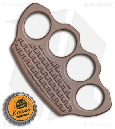 Microtech Marfione Hand Tank Four-Finger Knuckle Paperweight Ano Alloy (TAN) 3 Microtech Marfione Hand Tank Four-Finger Knuckle Paperweight Ano Alloy (TAN) - Image 3