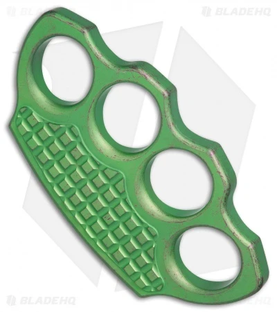 Microtech Marfione Hand Tank Four-Finger Knuckle Paperweight (Antique Green Ti) 2 Microtech Marfione Hand Tank Four-Finger Knuckle Paperweight (Antique Green Ti) - Image 2