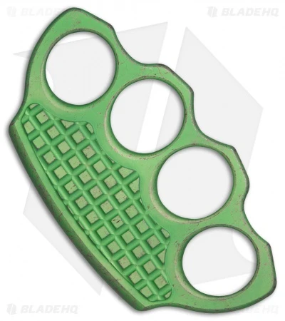 Microtech Marfione Hand Tank Four-Finger Knuckle Paperweight (Antique Green Ti) 1 Microtech Marfione Hand Tank Four-Finger Knuckle Paperweight (Antique Green Ti)