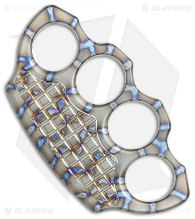 Microtech Marfione Hand Tank Four-Finger Knuckle Paperweight (Flamed Titanium) 1 Microtech Marfione Hand Tank Four-Finger Knuckle Paperweight (Flamed Titanium)