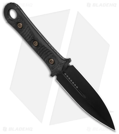 Microtech Borka SBD Dagger Fixed Blade Knife Carbon Fiber (4.4" Black) 2 Microtech Borka SBD Dagger Fixed Blade Knife Carbon Fiber (4.4" Black) - Image 2