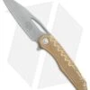 Microtech Sigil MK6 Frame Lock Knife Brass W/Damascus Insert (3.75" Apocalyptic)