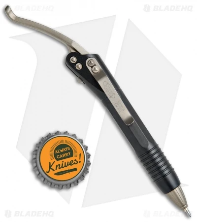 Microtech Siphon II Stainless Steel Pen - Black W/ Bronzed Clip 3 Microtech Siphon II Stainless Steel Pen - Black W/ Bronzed Clip - Image 3