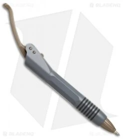 Microtech Siphon II Pen Stainless Steel Gray - Bronzed Hardware