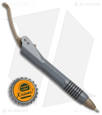 Microtech Siphon II Pen Stainless Steel Gray - Bronzed Hardware 3 Microtech Siphon II Pen Stainless Steel Gray - Bronzed Hardware - Image 3