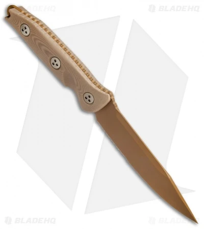 Microtech Socom Alpha Fixed Blade Knife Tan G-10 (5" Tan Serr) 113-2PVDTN 2 Microtech Socom Alpha Fixed Blade Knife Tan G-10 (5" Tan Serr) 113-2PVDTN - Image 2