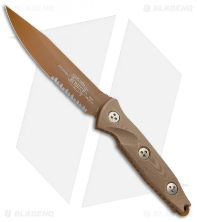 Microtech Socom Alpha Fixed Blade Knife Tan G-10 (5" Tan Serr) 113-2PVDTN 1 Microtech Socom Alpha Fixed Blade Knife Tan G-10 (5" Tan Serr) 113-2PVDTN
