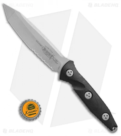 Microtech Socom Alpha Tanto Fixed Blade Knife Black G-10 (5" Apocalyptic Serr) 4 Microtech Socom Alpha Tanto Fixed Blade Knife Black G-10 (5" Apocalyptic Serr) - Image 4