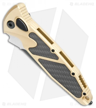 Microtech Socom Elite S/E Automatic Knife Gold/CF (4" Two-Tone) 160A-1CGCFI 2 Microtech Socom Elite S/E Automatic Knife Gold/CF (4" Two-Tone) 160A-1CGCFI - Image 2