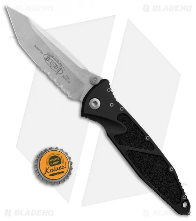 Microtech Socom Elite Tanto Manual Knife Black (4" Stonewash Serr) 161-11 4 Microtech Socom Elite Tanto Manual Knife Black (4" Stonewash Serr) 161-11 - Image 4