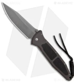 Microtech Socom Liner Lock Knife Black Aluminum (4" Bead Blasted ATS-34)