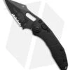 Microtech Stitch Automatic Knife Black Aluminum (3.75" Black Serr)