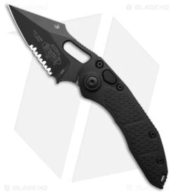 Microtech Stitch Automatic Knife Black Aluminum (3.75" Black Serr)