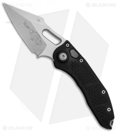 Microtech Stitch Automatic Knife Black (3.75" Stonewash) 169-10 1 Microtech Stitch Automatic Knife Black (3.75" Stonewash) 169-10