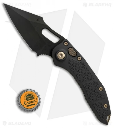 Microtech Stitch Automatic Knife Black (3.75" Black DLC) 4 Microtech Stitch Automatic Knife Black (3.75" Black DLC) - Image 4