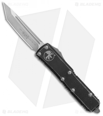 Microtech T/E OTF Tanto Automatic Knife Distressed Black (3.1" Apocalyptic) 1 Microtech T/E OTF Tanto Automatic Knife Distressed Black (3.1" Apocalyptic)
