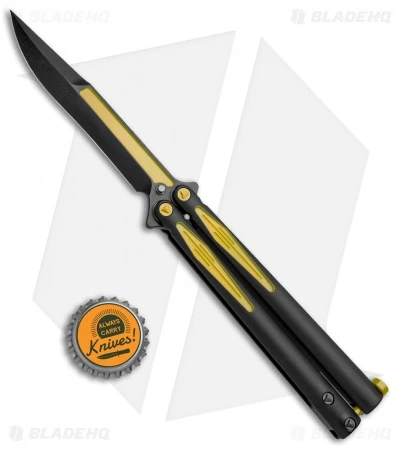 Microtech Tachyon III Balisong Butterfly Knife BM (4.5" Black/Yellow) 173-1BM 4 Microtech Tachyon III Balisong Butterfly Knife BM (4.5" Black/Yellow) 173-1BM - Image 4