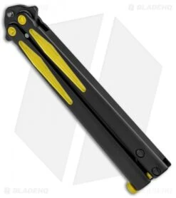 Microtech Tachyon III Balisong Butterfly Knife BM (4.5" Black/Yellow) 173-1BM 5 Microtech Tachyon III Balisong Butterfly Knife BM (4.5" Black/Yellow) 173-1BM -Microtech Microtech Tachyon III Balisong Butterfly BM Black Yellow 173 1BM BHQ 71983 jr spine