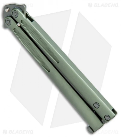 Microtech Tachyon III Balisong Butterfly OD Green (4.5" OD Green Serr) 173-2GR 2 Microtech Tachyon III Balisong Butterfly OD Green (4.5" OD Green Serr) 173-2GR - Image 2