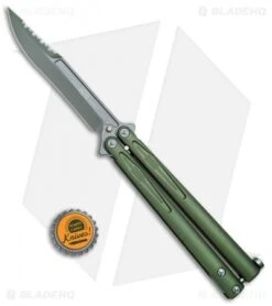 Microtech Tachyon III Balisong Butterfly OD Green (4.5" Serrated Top Swedge OD) 9 Microtech Tachyon III Balisong Butterfly OD Green (4.5" Serrated Top Swedge OD) -Microtech Microtech Tachyon III Balisong Butterfly OD Green Serraded Top Swedge OD 173 1GR BHQ 77872 jr bottlecap