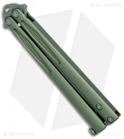 Microtech Tachyon III Balisong Butterfly OD Green (4.5" Serrated Top Swedge OD) 6 Microtech Tachyon III Balisong Butterfly OD Green (4.5" Serrated Top Swedge OD) -Microtech Microtech Tachyon III Balisong Butterfly OD Green Serraded Top Swedge OD 173 1GR BHQ 77872 jr spine