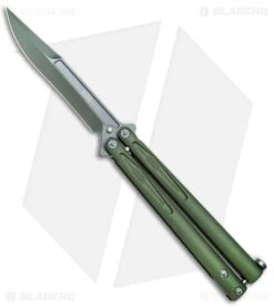 Microtech Tachyon III Balisong Butterfly OD Green (4.5" Sharpened Top Swedge OD)