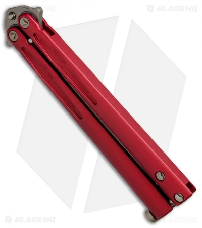 Microtech Tachyon III Balisong Butterfly Red (4.5" Bronze Full Serr) 173-15RD 2 Microtech Tachyon III Balisong Butterfly Red (4.5" Bronze Full Serr) 173-15RD - Image 2