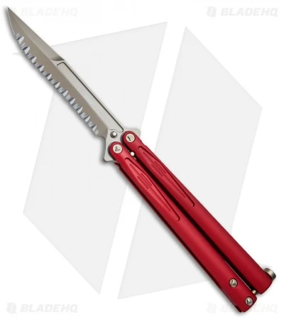 Microtech Tachyon III Balisong Butterfly Red (4.5" Bronze Full Serr) 173-15RD 1 Microtech Tachyon III Balisong Butterfly Red (4.5" Bronze Full Serr) 173-15RD