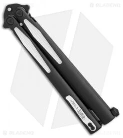Microtech Tachyon III Balisong Butterfly Knife Venom (4.5" Black/White) 173-1VM 6 Microtech Tachyon III Balisong Butterfly Knife Venom (4.5" Black/White) 173-1VM -Microtech Microtech Tachyon III Venom black white BHQ 71367 er side