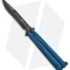 Microtech Tachyon III Balisong Butterfly Knife Blue (4.5" Black) 173-1DLCBL