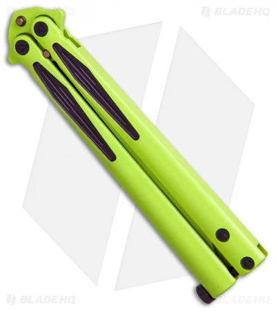 Microtech Tachyon III Balisong Butterfly Incredible (4.5" Green/Purple) 173-1IH 2 Microtech Tachyon III Balisong Butterfly Incredible (4.5" Green/Purple) 173-1IH - Image 2