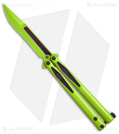 Microtech Tachyon III Balisong Butterfly Incredible (4.5" Green/Purple) 173-1IH 1 Microtech Tachyon III Balisong Butterfly Incredible (4.5" Green/Purple) 173-1IH