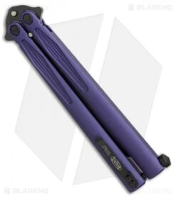 Microtech Tachyon III Balisong Butterfly Knife Purple (4.5" Black) 173-1DLCPU 6 Microtech Tachyon III Balisong Butterfly Knife Purple (4.5" Black) 173-1DLCPU -Microtech Microtech Tachyon III purple black BHQ 71370 er side