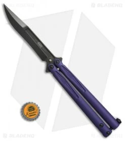 Microtech Tachyon III Balisong Butterfly Knife Purple (4.5" Black) 173-1DLCPU 7 Microtech Tachyon III Balisong Butterfly Knife Purple (4.5" Black) 173-1DLCPU -Microtech Microtech Tachyon III purple black BHQ 71370 er size