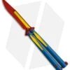 Microtech Tachyon III Balisong Butterfly Super (4.5" Red/Blue/Yellow) 173-13SM