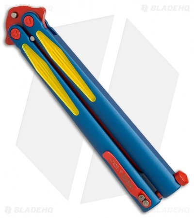 Microtech Tachyon III Balisong Butterfly Super (4.5" Red/Blue/Yellow) 173-13SM 3 Microtech Tachyon III Balisong Butterfly Super (4.5" Red/Blue/Yellow) 173-13SM - Image 3