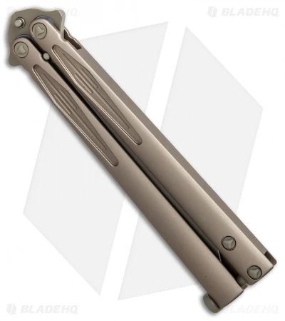 Microtech Tachyon III Balisong Butterfly Knife Tan (4.5" Tan) 173-1TN 3 Microtech Tachyon III Balisong Butterfly Knife Tan (4.5" Tan) 173-1TN - Image 3
