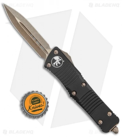 Microtech Troodon D/E OTF Automatic Knife Black (3" Bronze Apoc) 138-13AP 4 Microtech Troodon D/E OTF Automatic Knife Black (3" Bronze Apoc) 138-13AP - Image 4