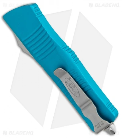 Microtech Troodon D/E OTF Automatic Knife Turquoise (3" Stonewash) 3 Microtech Troodon D/E OTF Automatic Knife Turquoise (3" Stonewash) - Image 3