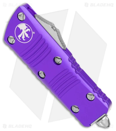 Microtech Troodon Mini D/E CA Legal OTF Auto Knife Purple (1.9" Stonewash) 2 Microtech Troodon Mini D/E CA Legal OTF Auto Knife Purple (1.9" Stonewash) - Image 2