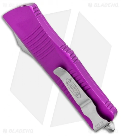 Microtech Troodon S/E OTF Automatic Knife Violet (3" Stonewash) 3 Microtech Troodon S/E OTF Automatic Knife Violet (3" Stonewash) - Image 3