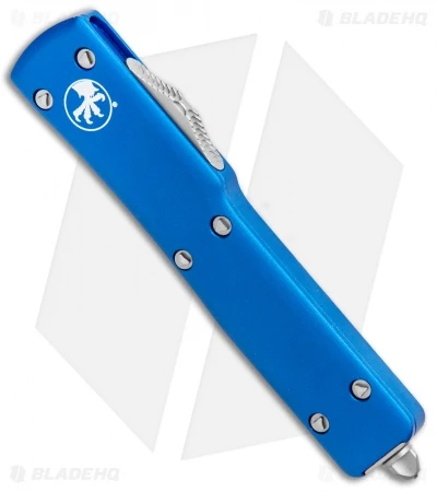 Microtech UTX-70 D/A OTF D/E Automatic Knife Blue (2.4" Stonewash Serr) 2 Microtech UTX-70 D/A OTF D/E Automatic Knife Blue (2.4" Stonewash Serr) - Image 2