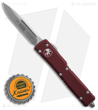 Microtech UTX-70 S/E OTF Automatic Knife Maroon (2.4" Satin) 148-4 MR 4 Microtech UTX-70 S/E OTF Automatic Knife Maroon (2.4" Satin) 148-4 MR - Image 4