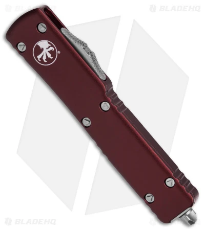 Microtech UTX-70 S/E OTF Automatic Knife Maroon (2.4" Satin) 148-4 MR 2 Microtech UTX-70 S/E OTF Automatic Knife Maroon (2.4" Satin) 148-4 MR - Image 2