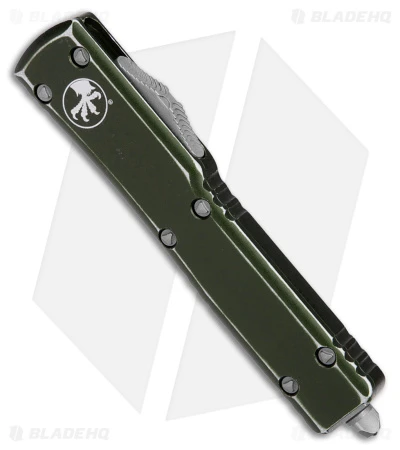 Microtech UTX-70 Spartan OTF Auto Knife Distressed OD Green (2.5" Apocalyptic) 2 Microtech UTX-70 Spartan OTF Auto Knife Distressed OD Green (2.5" Apocalyptic) - Image 2