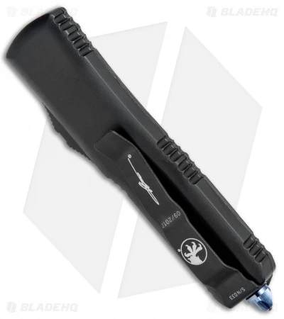 Microtech UTX-85 D/E OTF Automatic Knife CF W/ Blue Ti HW (3.1" Damascus) 3 Microtech UTX-85 D/E OTF Automatic Knife CF W/ Blue Ti HW (3.1" Damascus) - Image 3